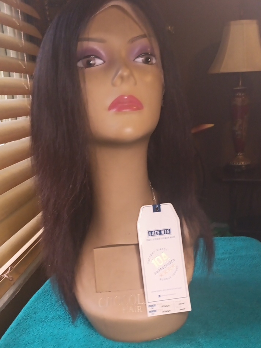 100% VIRGIN LACE WIG/ FACTORY DIRECT/UNPROCESSED, STYLE:STRAIGHT, COLOR: NATURAL